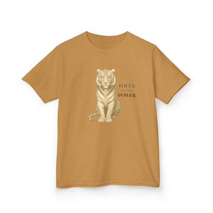 Kids Tiger Tee | "Power Through" | Sketch Design | Eco-Conscious | Empowered & Bold
