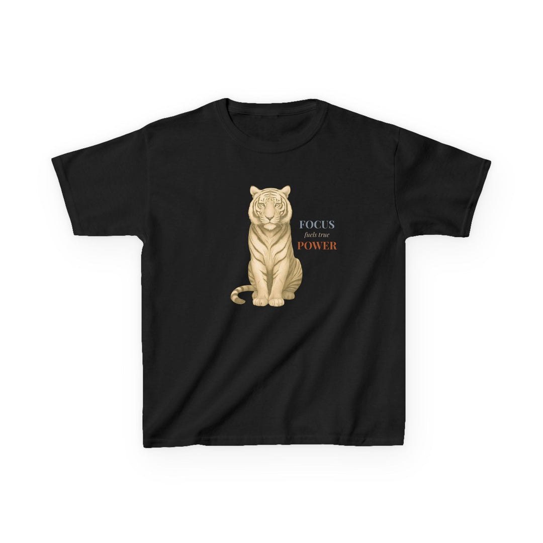 Kids Tiger Tee | "Power Through" | Sketch Design | Eco-Conscious | Empowered & Bold