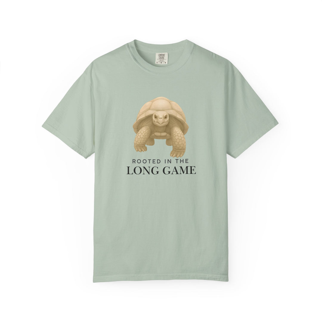 Rooted in the Long Game – Giant Tortoise | Grounded & Gentle | Sketch Series by Pure Perspective | Eco Friendly Graphic Tee