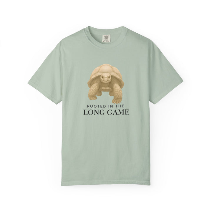 Rooted in the Long Game – Giant Tortoise | Grounded & Gentle | Sketch Series by Pure Perspective | Eco Friendly Graphic Tee