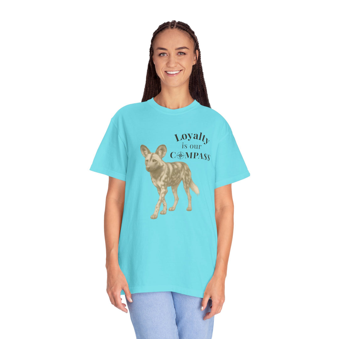 Loyalty Is Our Compass – African Wild Dog | Empowered & Bold | Sketch Series by Pure Perspective | Eco Friendly Graphic Tee