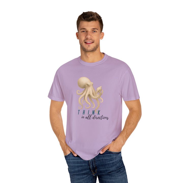 Think In All Directions – Octopus | Joyful & Playful | Sketch Series by Pure Perspective App | Eco Friendly Graphic Tee