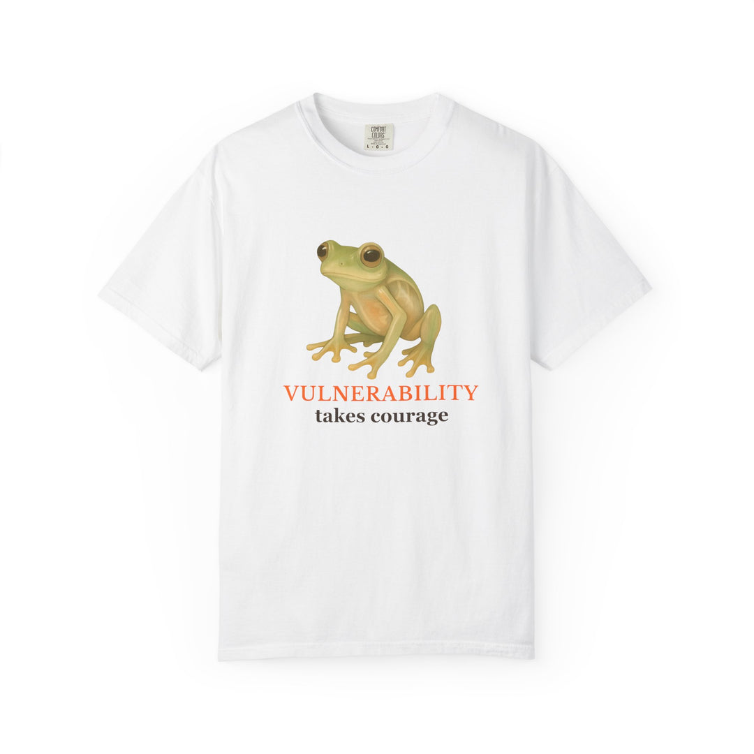 Vulnerability Takes Courage – Glass Frog | Hopeful & Healing | Sketch Series by Pure Perspective App | Eco Friendly Graphic Tee