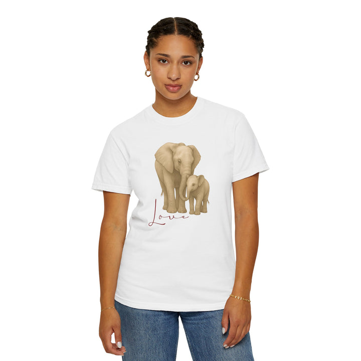 The Legacy of Love – Elephant Mom and Baby | Connected & Compassionate | Sketch Series by Pure Perspective App | Eco Friendly Graphic Tee