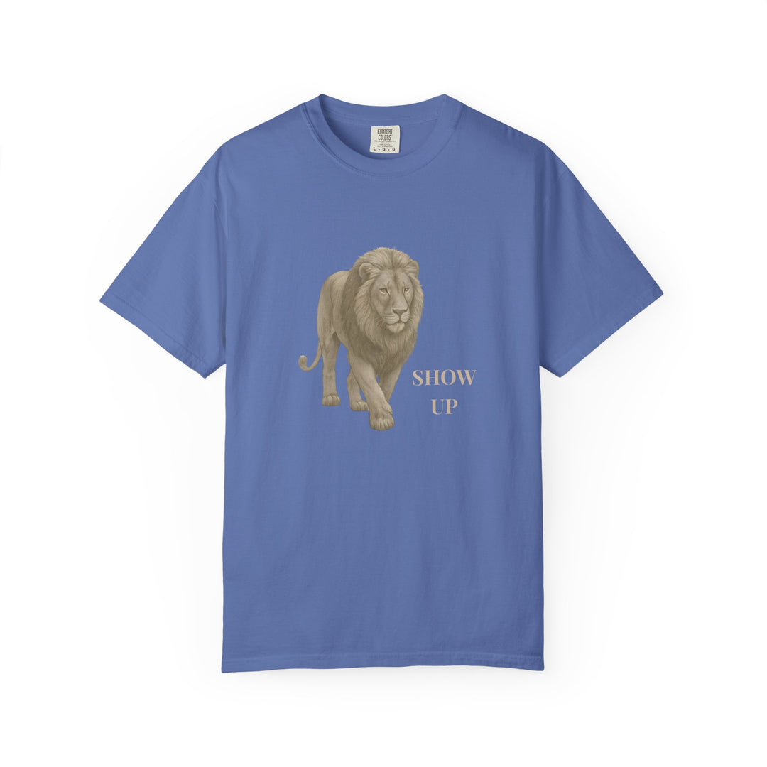 Show Up – Lion | Empowered & Bold | Sketch Series by Pure Perspective | Eco Friendly Graphic Tee