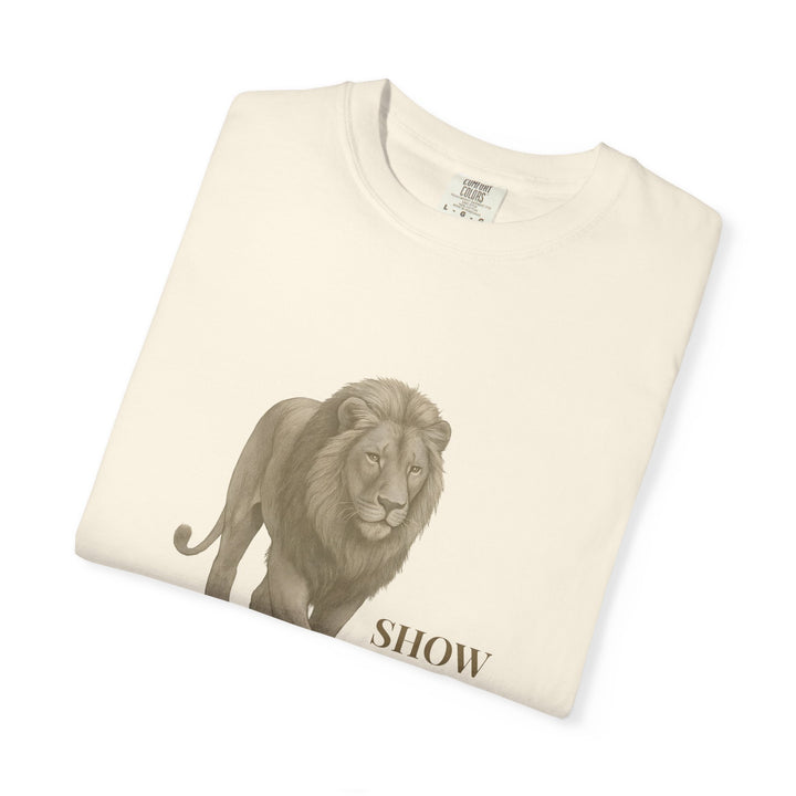Show Up – Lion | Empowered & Bold | Sketch Series by Pure Perspective | Eco Friendly Graphic Tee