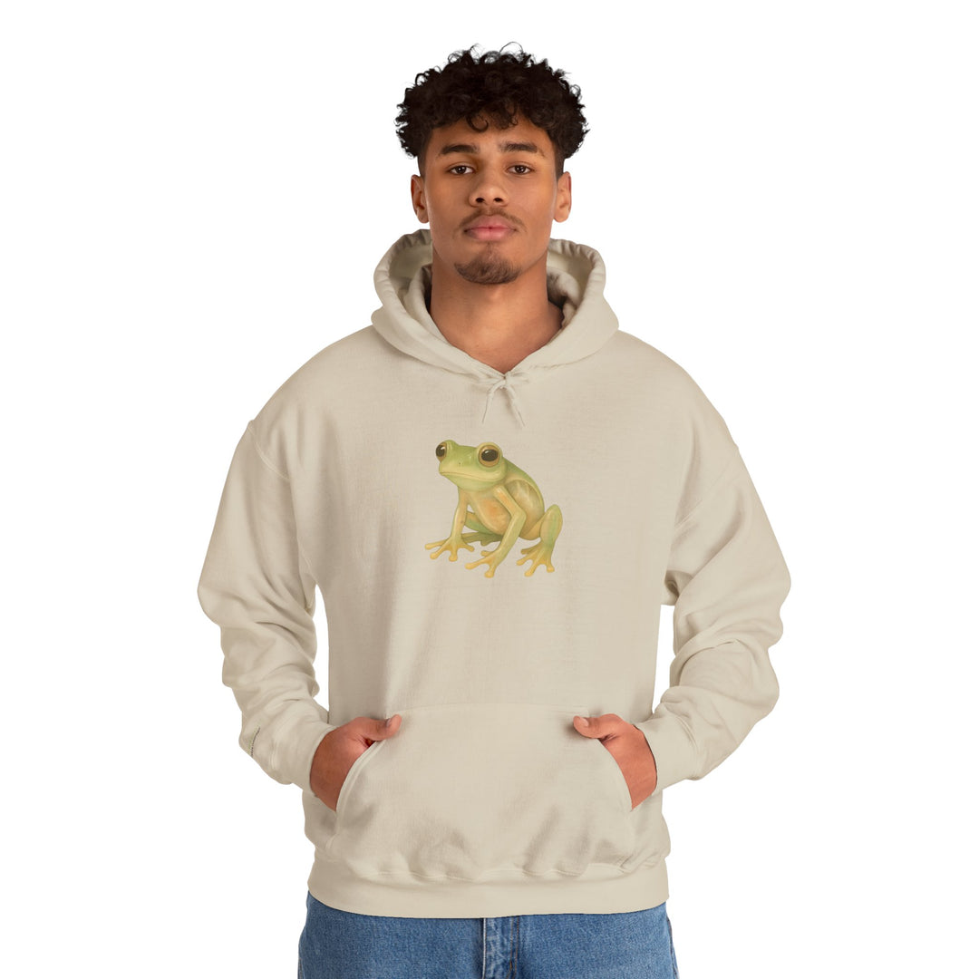 Vulnerability Takes Courage – Glass Frog Butterfly Edition | Hopeful & Healing Series | Unisex Heavy Blend™ Hooded Sweatshirt | Eco-Friendly Apparel