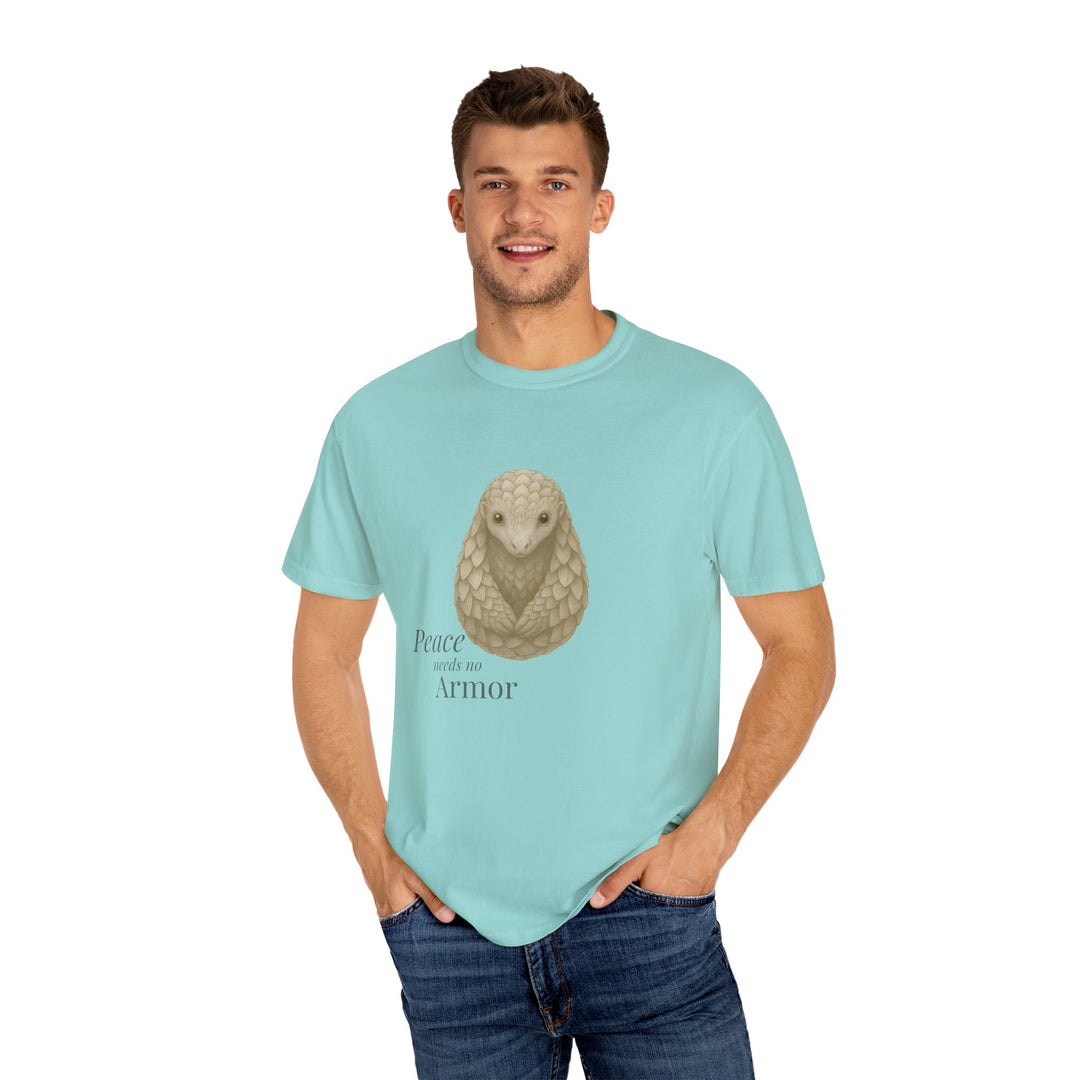 Peace Needs No Armor – Pangolin | Calm & Centered | Sketch Series by Pure Perspective | Eco Friendly Graphic Tee