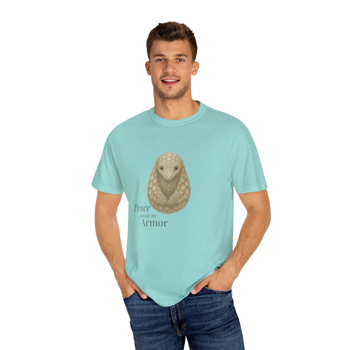 Peace Needs No Armor – Pangolin | Calm & Centered | Sketch Series by Pure Perspective | Eco Friendly Graphic Tee