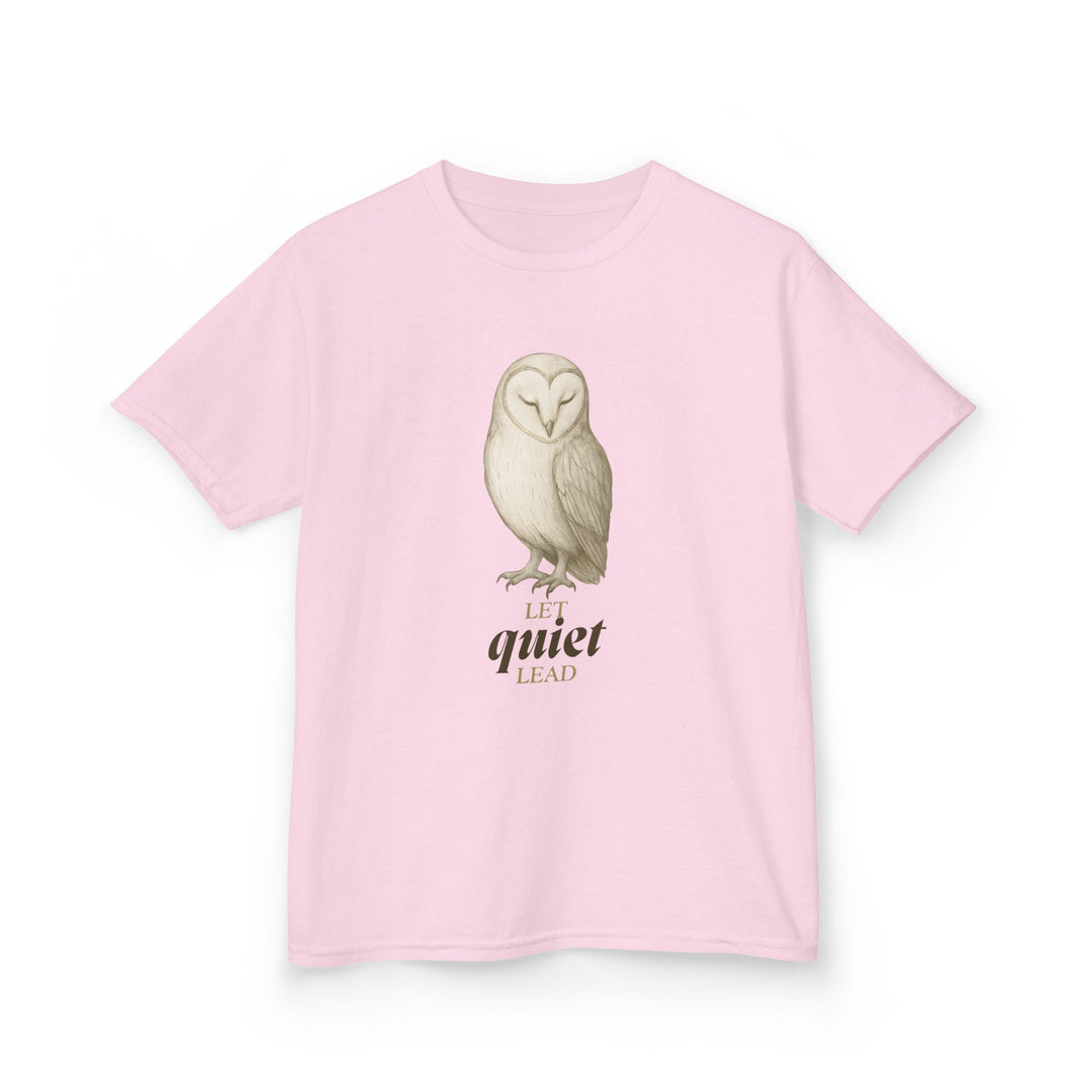 Kids Barn Owl Tee | "Listen First" | Sketch Design | Eco-Conscious | Calm & Centered