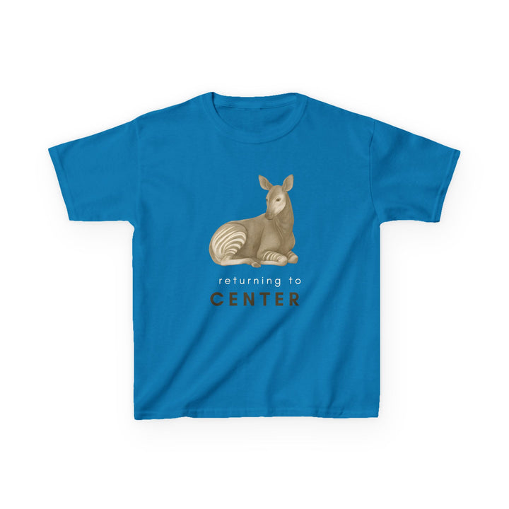 Kids Okapi Tee | "Returning to Center" | Sketch Design | Eco-Conscious | Calm & Centered