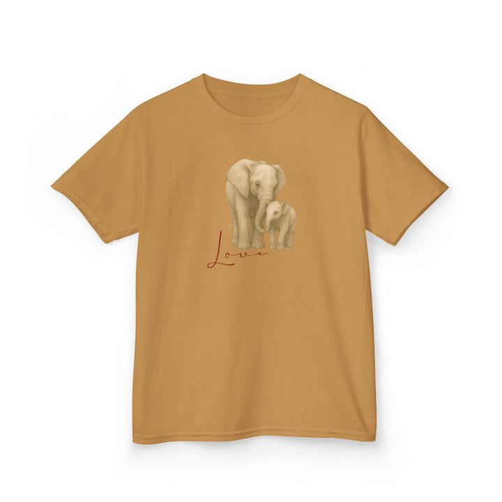 Kids Elephant with Calf Tee | "Love" | Sketch Design | Eco-Conscious | Connected & Compassionate