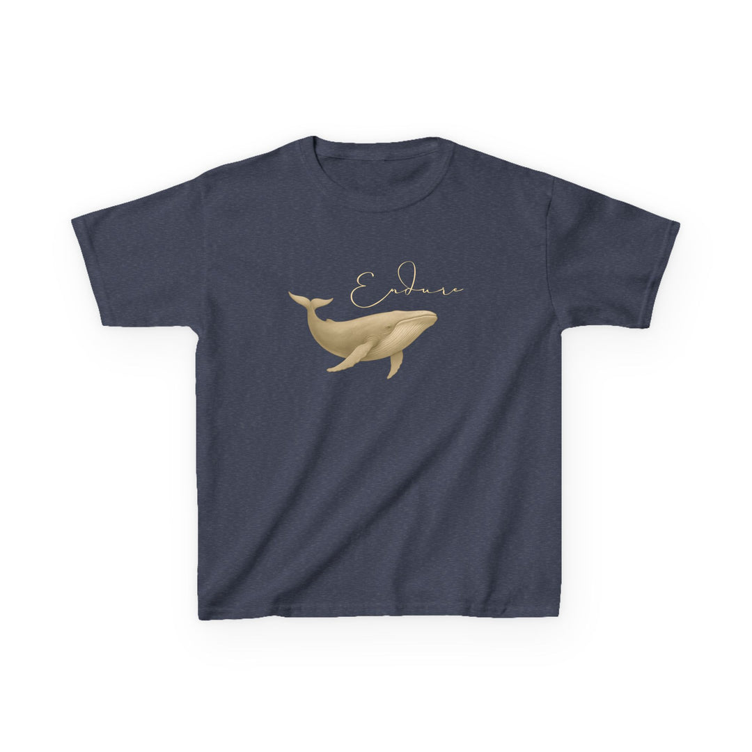 Kids Blue Whale Tee | "Endure" | Sketch Design | Eco-Conscious | Connected & Compassionate
