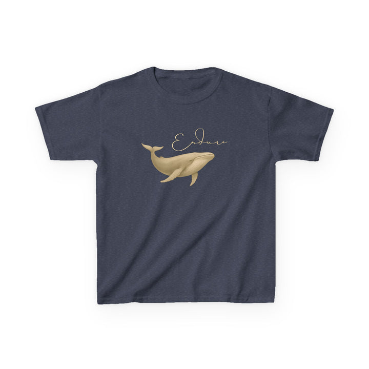 Kids Blue Whale Tee | "Endure" | Sketch Design | Eco-Conscious | Connected & Compassionate