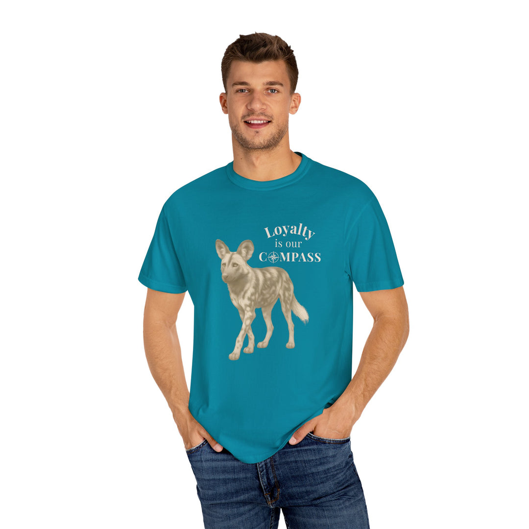Loyalty Is Our Compass – African Wild Dog | Empowered & Bold | Sketch Series by Pure Perspective | Eco Friendly Graphic Tee