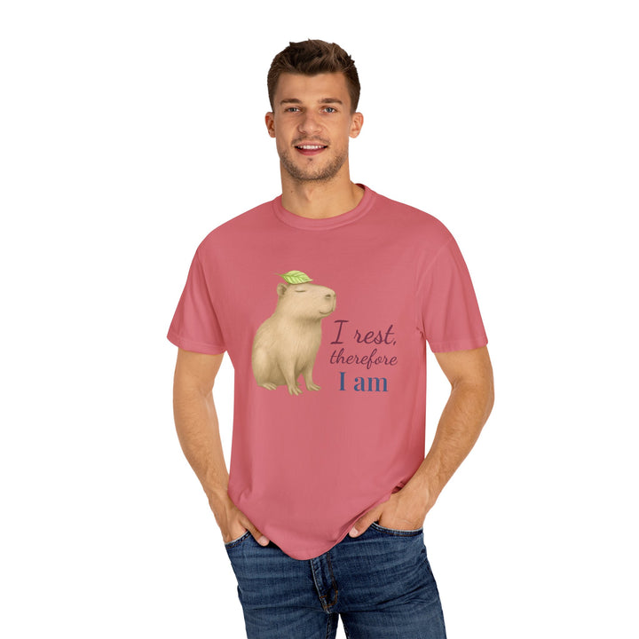 I Rest, Therefore I Am – Capybara | Grounded & Gentle | Sketch Series by Pure Perspective | Eco Friendly Graphic Tee