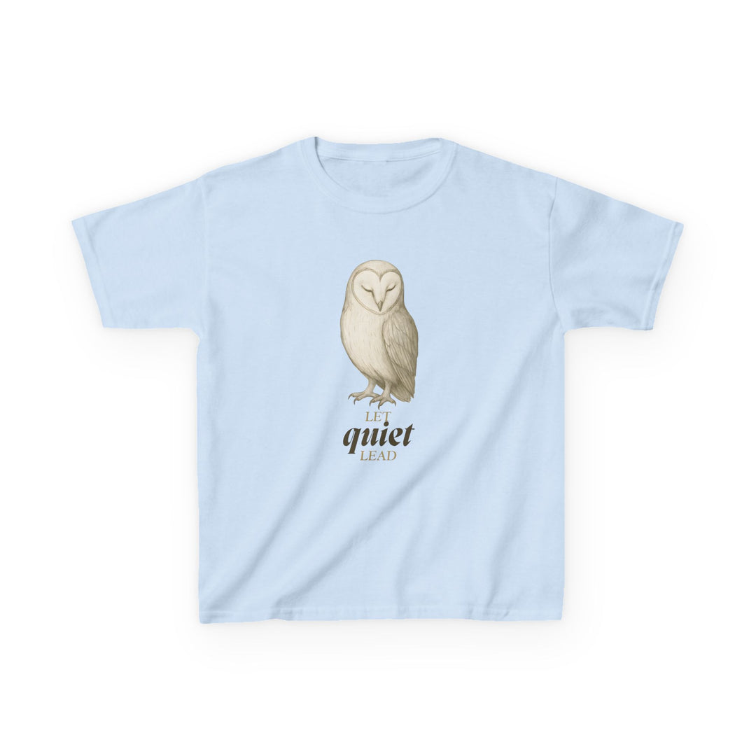 Kids Barn Owl Tee | "Listen First" | Sketch Design | Eco-Conscious | Calm & Centered