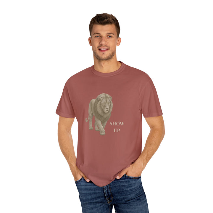 Show Up – Lion | Empowered & Bold | Sketch Series by Pure Perspective | Eco Friendly Graphic Tee