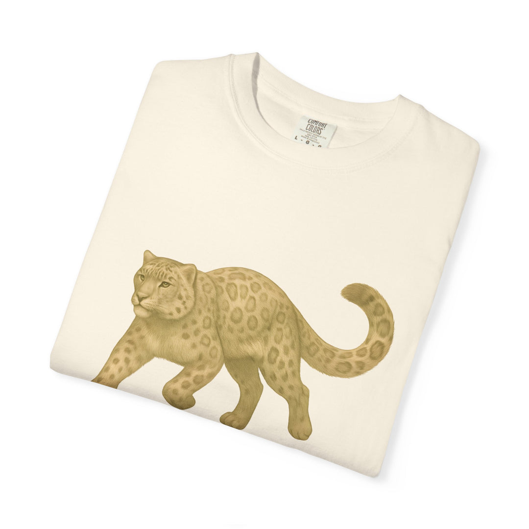 Master In Motion – Snow Leopard | Patience & Peaceful | Sketch Series by Pure Perspective App | Eco Friendly Graphic Tee