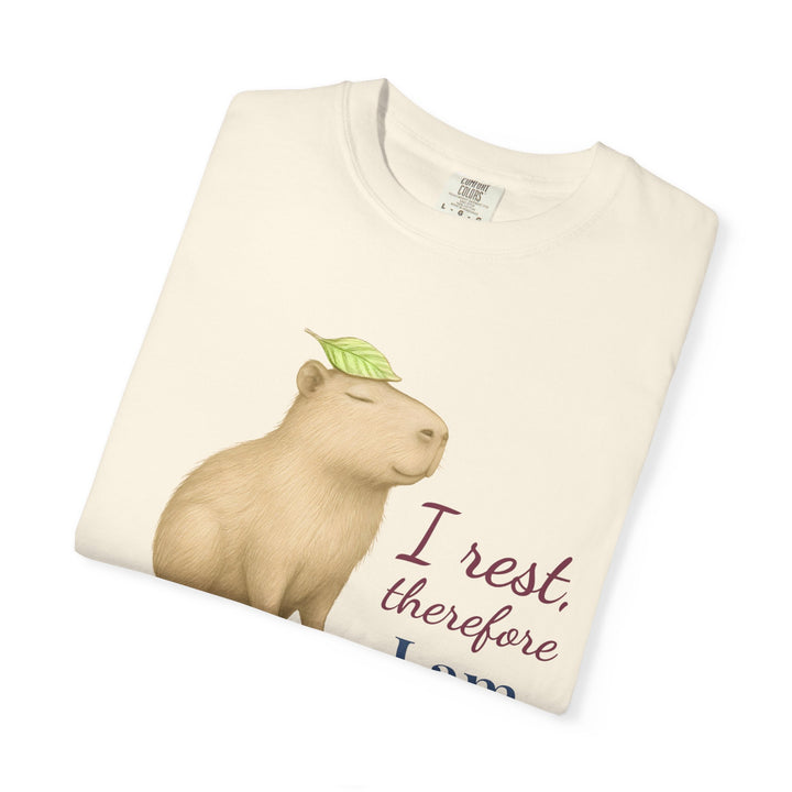 I Rest, Therefore I Am – Capybara | Grounded & Gentle | Sketch Series by Pure Perspective | Eco Friendly Graphic Tee