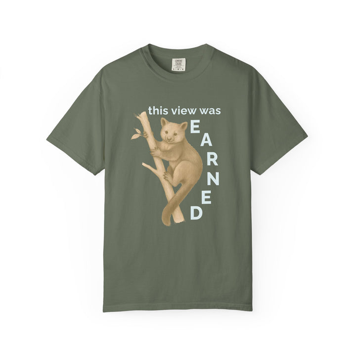 This View Was Earned – Tree Kangaroo | Joyful & Playful | Sketch Series by Pure Perspective | Eco Friendly Graphic Tee