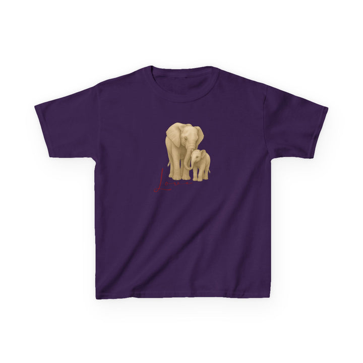 Kids Elephant with Calf Tee | "Love" | Sketch Design | Eco-Conscious | Connected & Compassionate