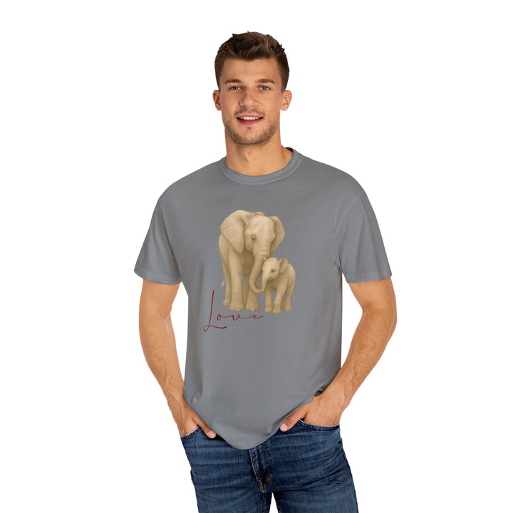 The Legacy of Love – Elephant Mom and Baby | Connected & Compassionate | Sketch Series by Pure Perspective App | Eco Friendly Graphic Tee