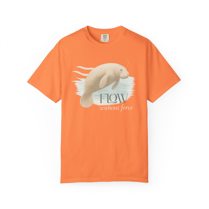 Flow Without Force – Manatee | Calm & Centered | Sketch Series by Pure Perspective | Eco Friendly Graphic Tee