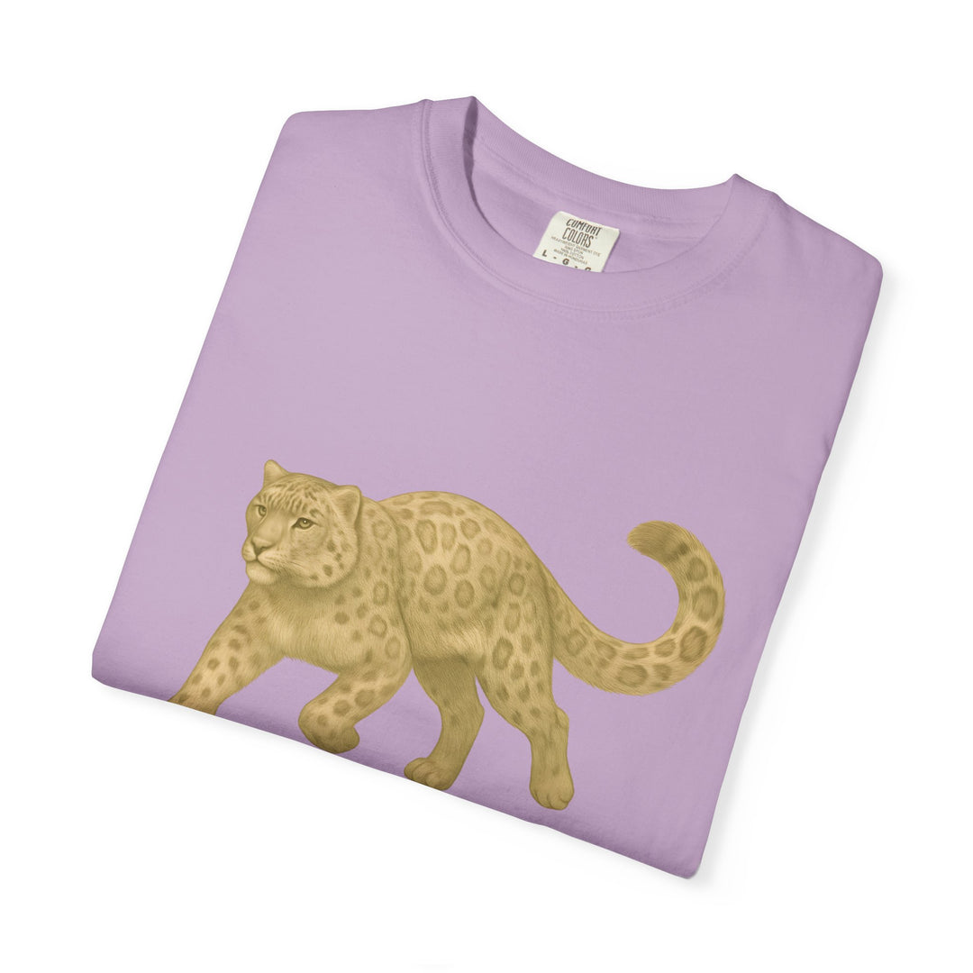 Master In Motion – Snow Leopard | Patience & Peaceful | Sketch Series by Pure Perspective App | Eco Friendly Graphic Tee