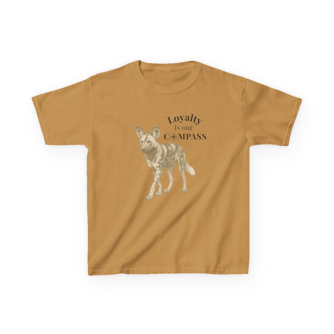 Kids African Wild Dog Tee | "Loyalty is Our Compass" | Sketch Design | Eco-Conscious | Empowered & Bold