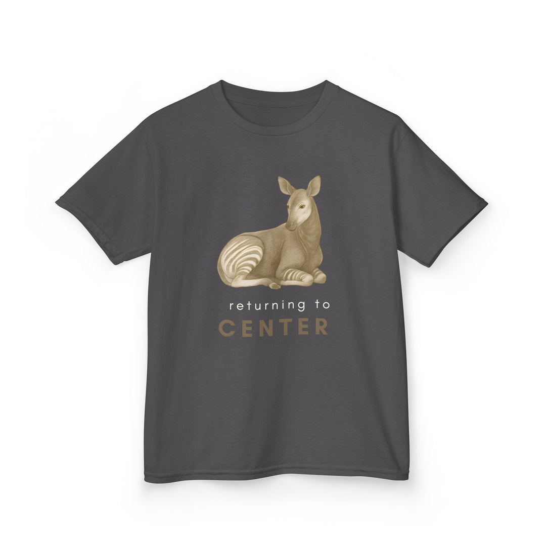 Kids Okapi Tee | "Returning to Center" | Sketch Design | Eco-Conscious | Calm & Centered