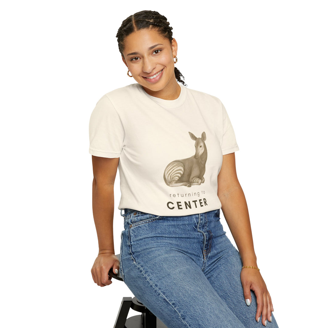 Returning to Center – Okapi | Calm & Centered | Sketch Series by Pure Perspective | Eco Friendly Graphic Tee