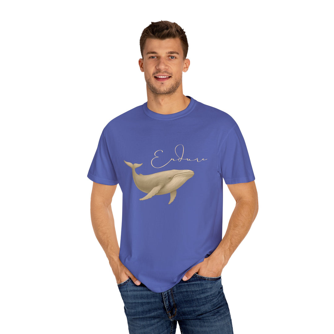 Endure – Blue Whale | Connected & Compassionate | Sketch Series by Pure Perspective App | Eco Friendly Graphic Tee