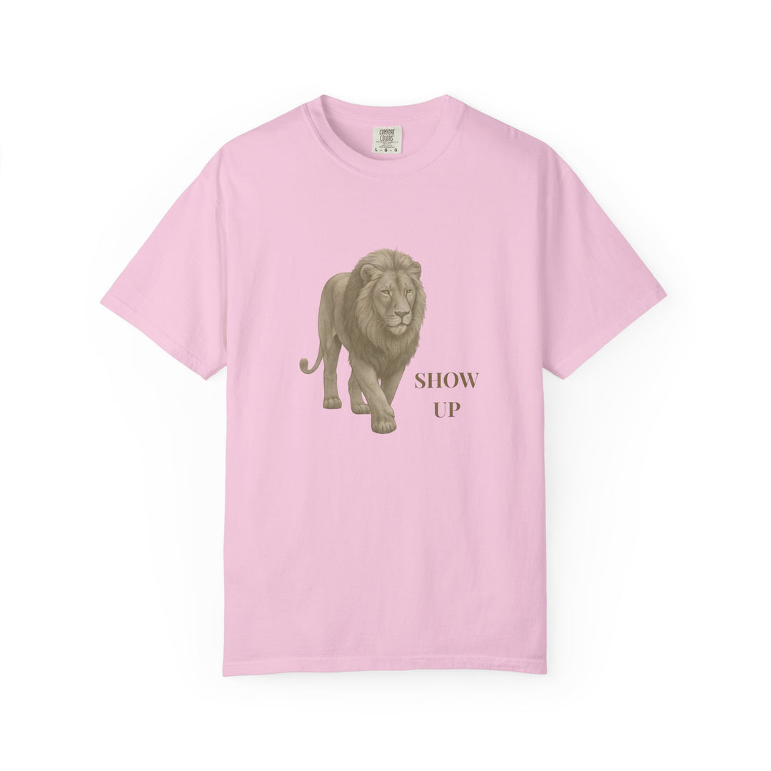 Show Up – Lion | Empowered & Bold | Sketch Series by Pure Perspective | Eco Friendly Graphic Tee