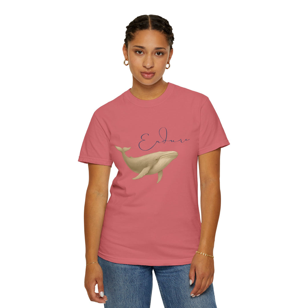 Endure – Blue Whale | Connected & Compassionate | Sketch Series by Pure Perspective App | Eco Friendly Graphic Tee