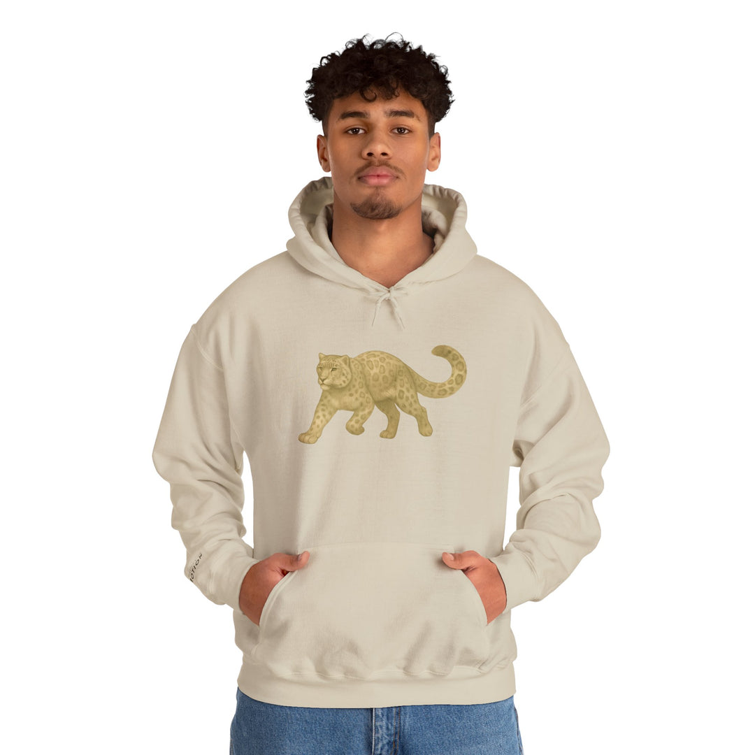 Mastery in Motion – Snow Leopard Edition | Patient & Peaceful Series | Unisex Heavy Blend™ Hooded Sweatshirt | Eco-Friendly Apparel