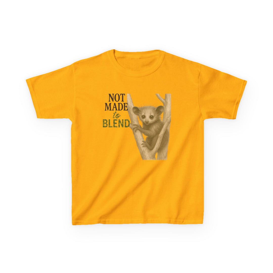 Kids Aye Aye Tee | "Not Made to Blend" | Sketch Design | Eco-Conscious | Reflective & Wise