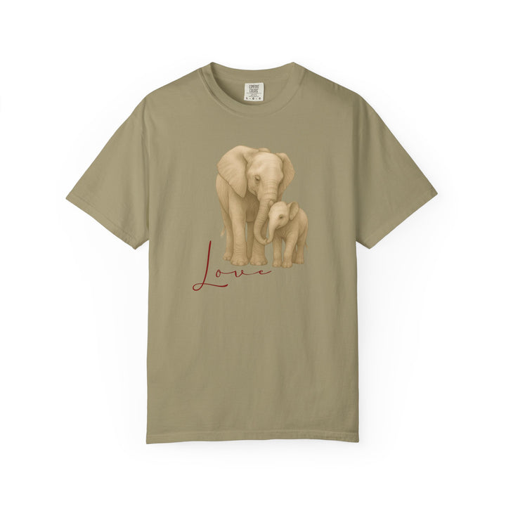 The Legacy of Love – Elephant Mom and Baby | Connected & Compassionate | Sketch Series by Pure Perspective App | Eco Friendly Graphic Tee