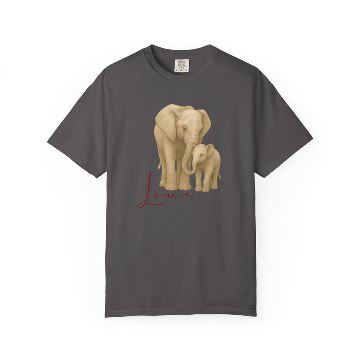 The Legacy of Love – Elephant Mom and Baby | Connected & Compassionate | Sketch Series by Pure Perspective App | Eco Friendly Graphic Tee