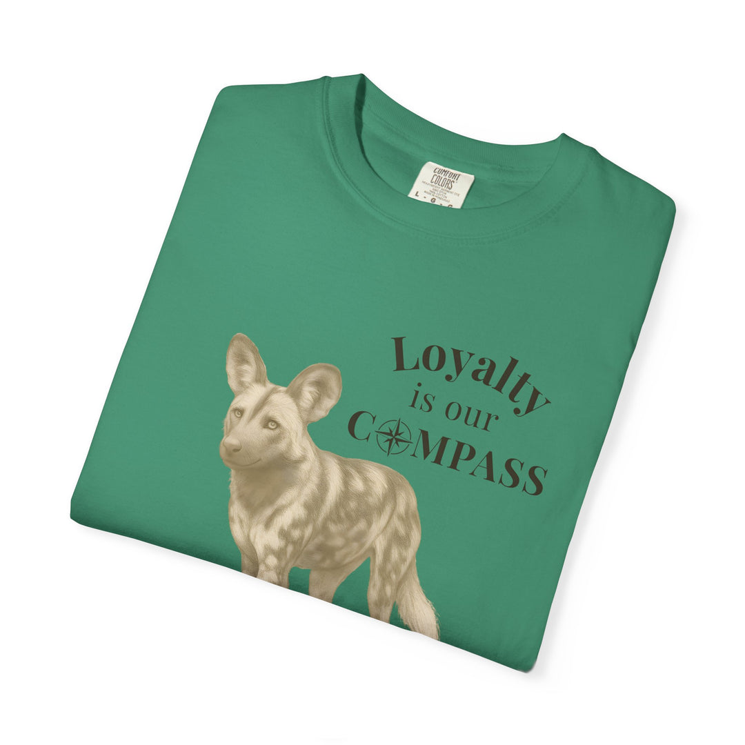 Loyalty Is Our Compass – African Wild Dog | Empowered & Bold | Sketch Series by Pure Perspective | Eco Friendly Graphic Tee