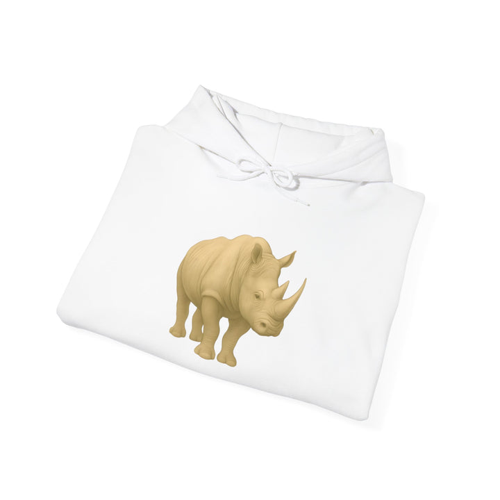 The Peaceful Still Resist – Rhino Edition | Patient & Peaceful Series | Unisex Heavy Blend™ Hooded Sweatshirt | Eco-Friendly Apparel