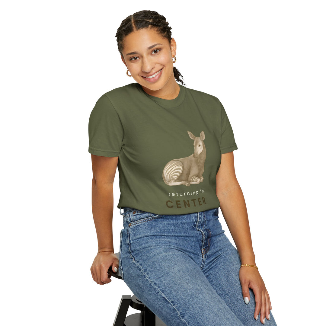 Returning to Center – Okapi | Calm & Centered | Sketch Series by Pure Perspective | Eco Friendly Graphic Tee