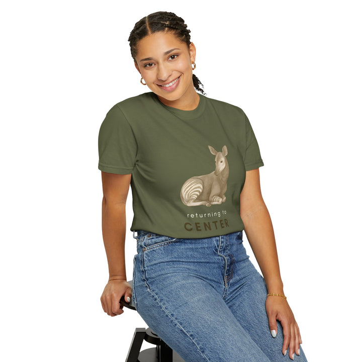 Returning to Center – Okapi | Calm & Centered | Sketch Series by Pure Perspective | Eco Friendly Graphic Tee