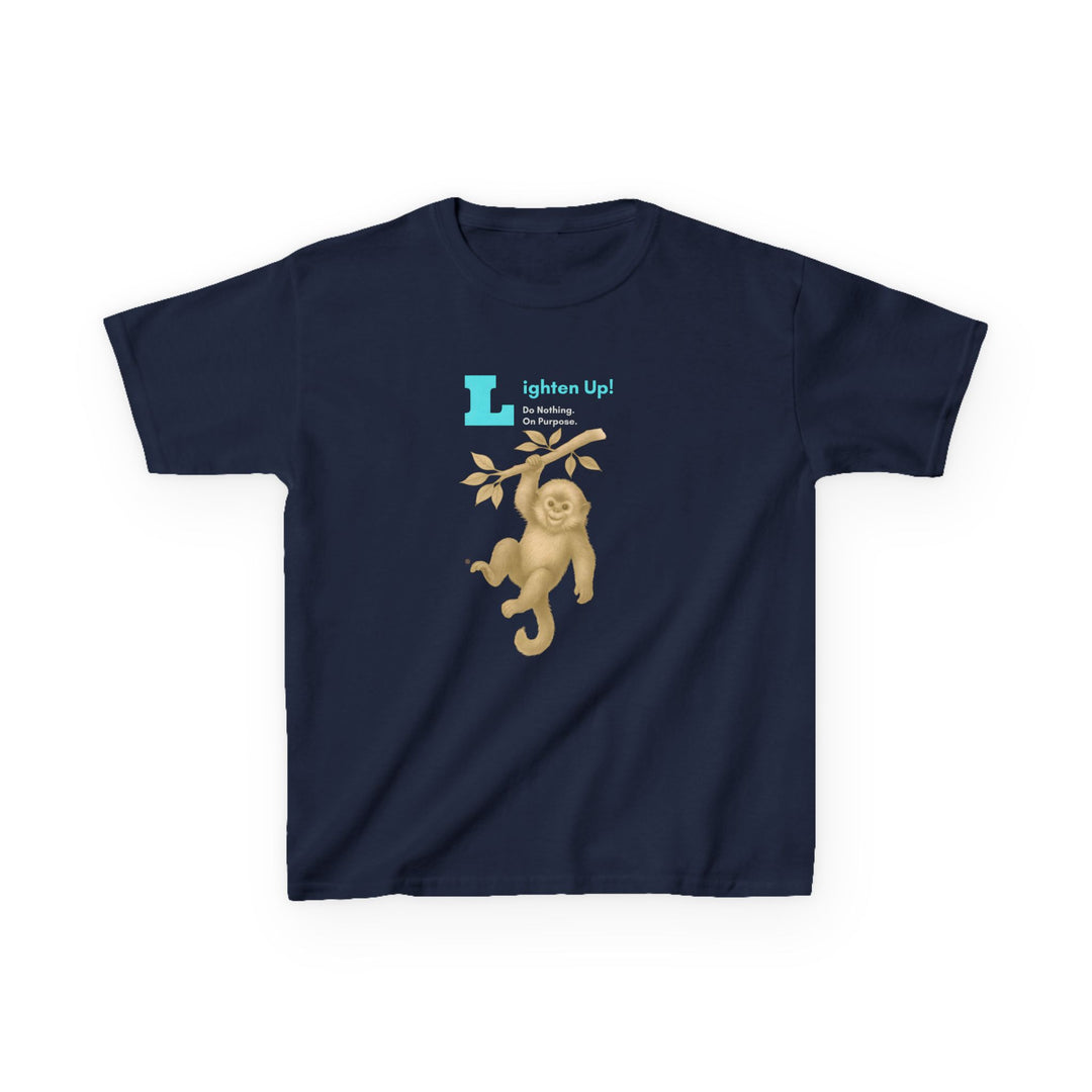 Kids Golden Snub-Nosed Monkey Tee | "Lighten Up" | Sketch Design | Eco-Conscious | Joyful & Playful