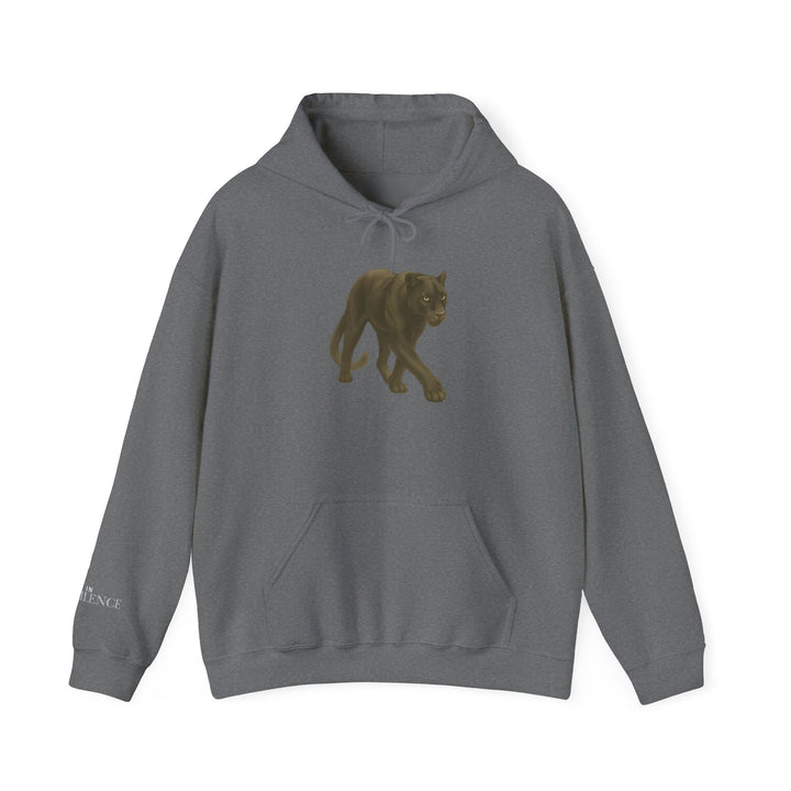 Wait in Silence – Jaguar Edition | Reflection & Wise Series | Unisex Heavy Blend™ Hooded Sweatshirt | Eco-Friendly Apparel