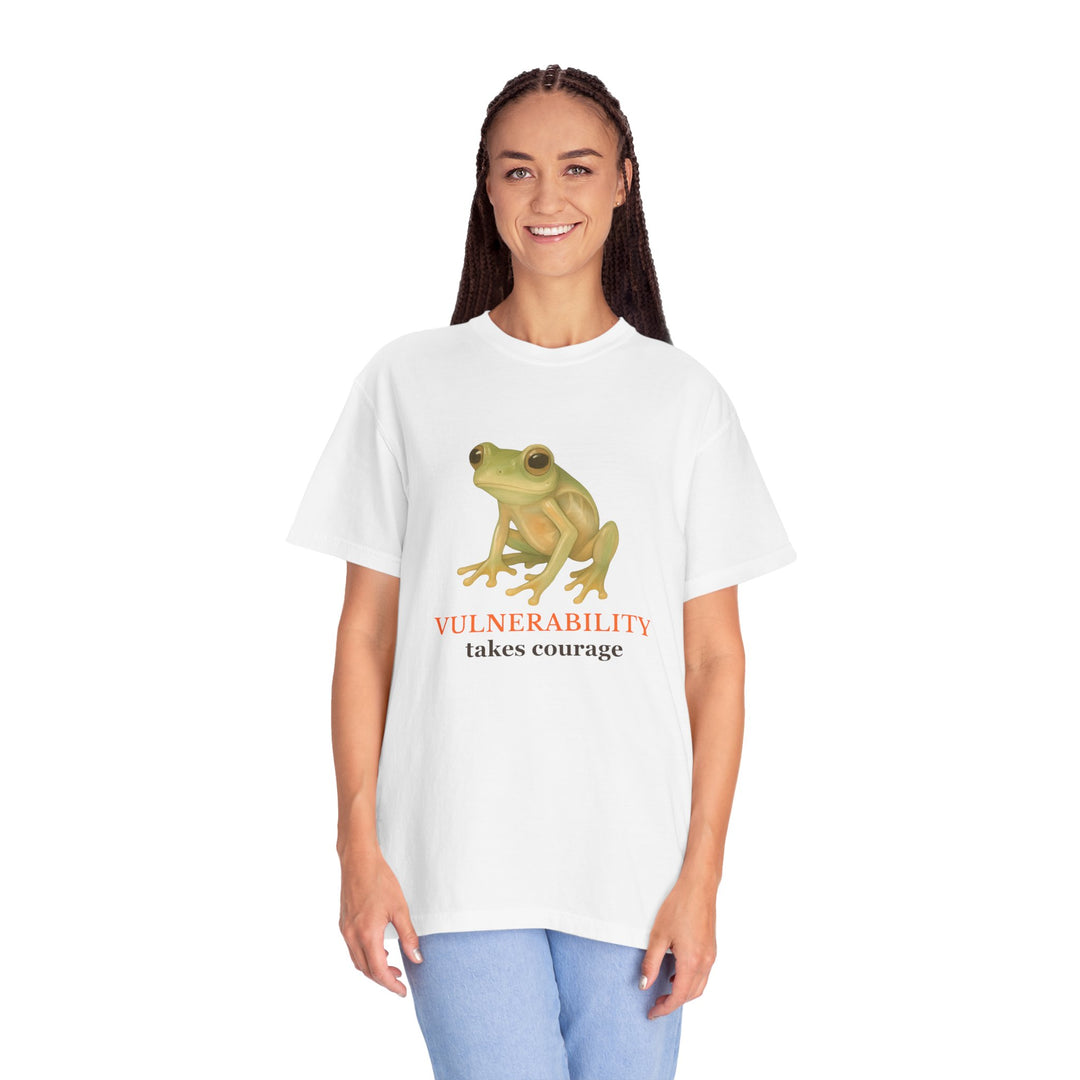 Vulnerability Takes Courage – Glass Frog | Hopeful & Healing | Sketch Series by Pure Perspective App | Eco Friendly Graphic Tee