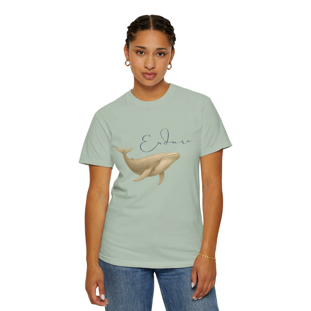 Endure – Blue Whale | Connected & Compassionate | Sketch Series by Pure Perspective App | Eco Friendly Graphic Tee