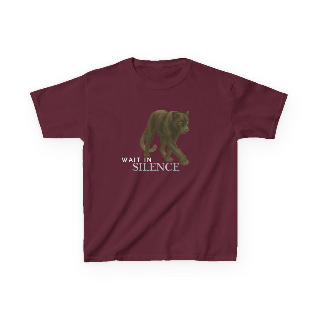 Kids Jaguar Tee | Wait In Silence say "Listen Big" | Sketch Design | Eco-Conscious | Reflective & Wise
