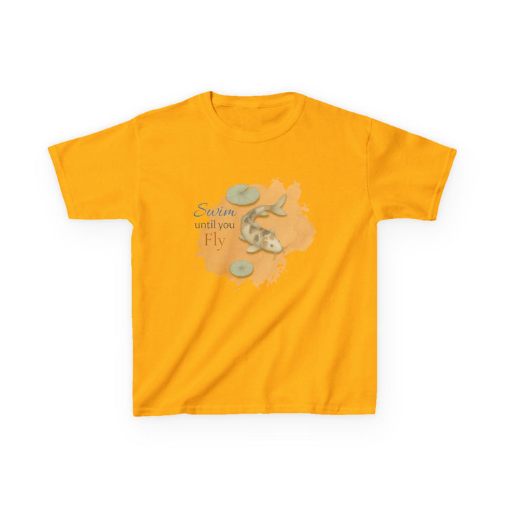Kids Koi Fish Tee | "Swim Until You Fly" | Sketch Design | Eco-Conscious | Hopeful & Healing