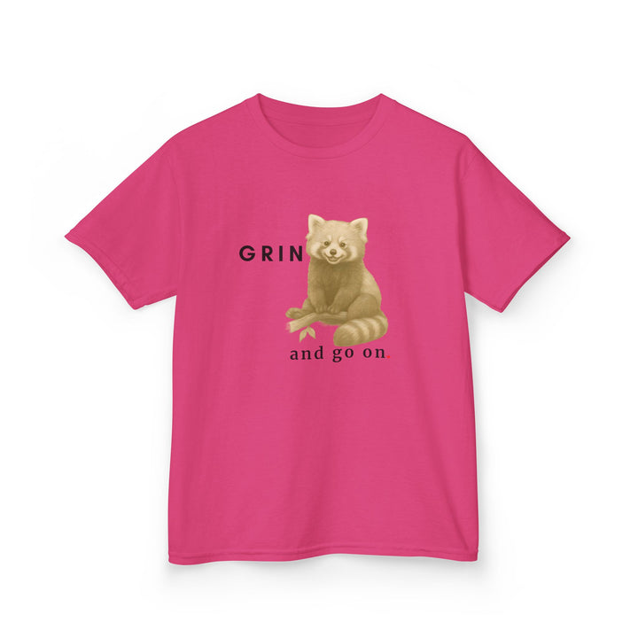 Kids Red Panda Tee | "Grin and Go On" | Sketch Design | Eco-Conscious | Joyful & Playful
